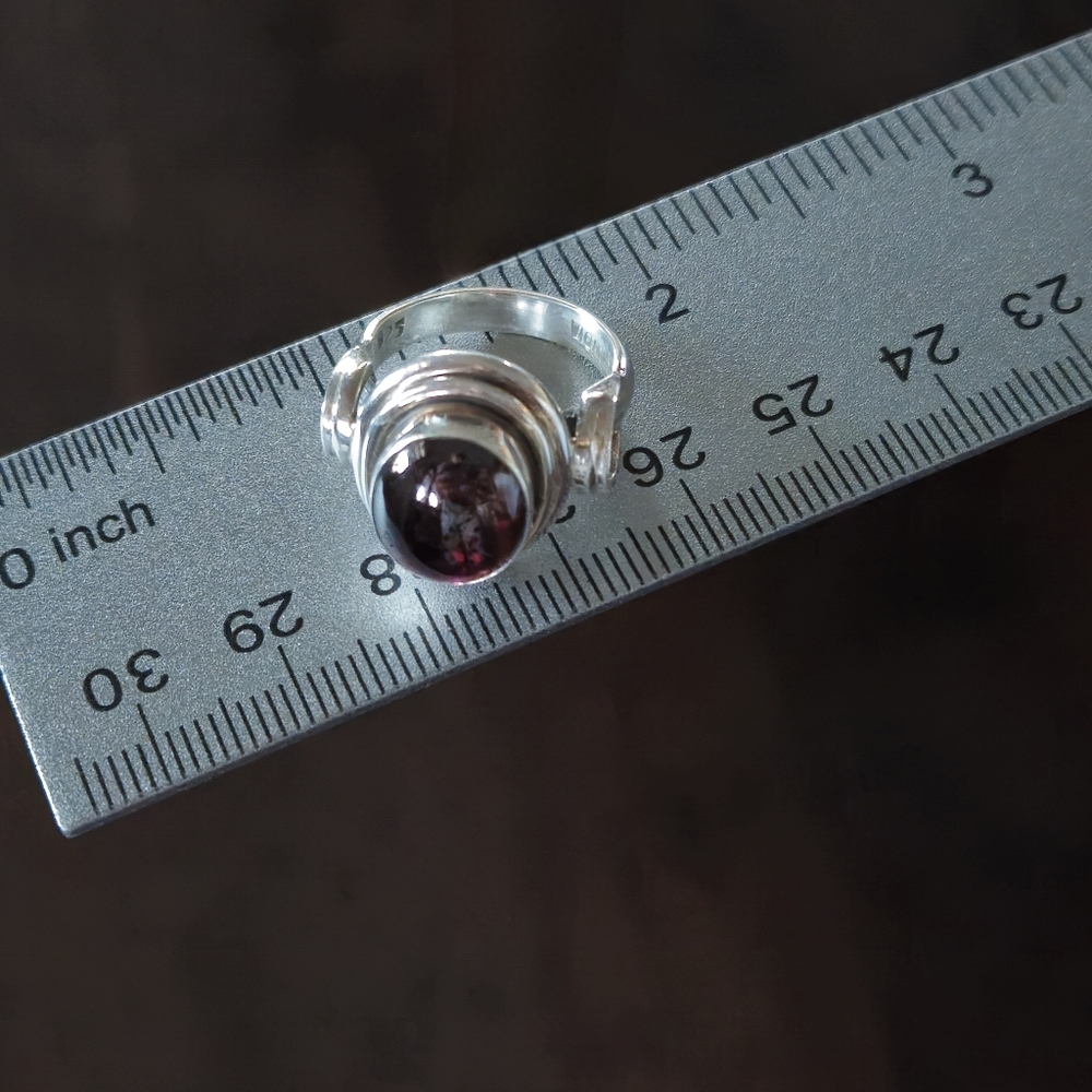 Nicky Butler 925 Sterling Silver Mozambique Garnet Designer Ring Size 6 Vintage - Picture 9 of 15